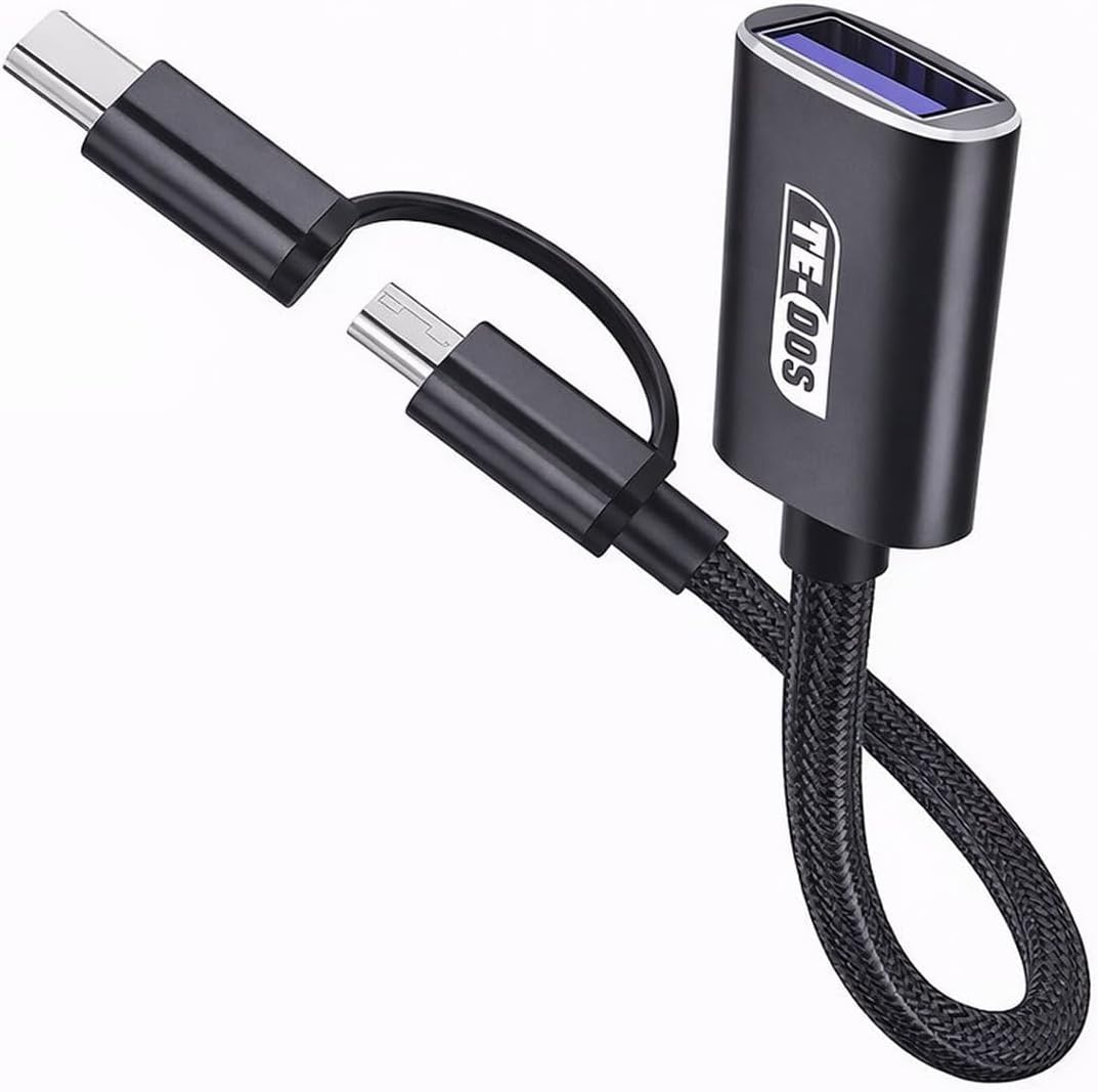 USB OTG Adaptör USB to USB-C Micro USB Dönüştürücü Kablo Flash Bellek Klavye Mouse Gamepad Bağlantı Kablosu Telefon Tablet Uyumlu Data Aktarım Adaptörü Mini OTG Çevirici | TD-C3301