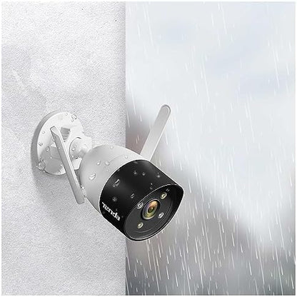 Tenda Güvenlik Kamerası Dış WLAN, 1080P IP Kamera, 30 m Tam Renkli Gece Görüşü, İki Yönlü Ses, Alarm Bildirimi, Kişi Tanıma ve Hareket Algılama, IP66, SD Kart ve Bulut ve NVR Bellek, CT3