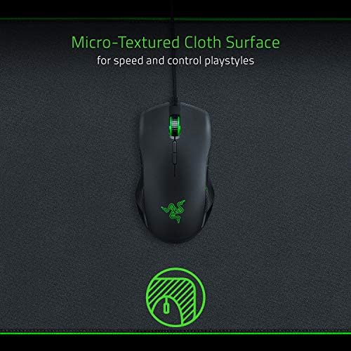 Razer Goliathus Extended Chroma - RGB aydınlatmalı ekstra büyük yumuşak XXL oyun faresi altlığı (kablo tutucu, kumaş yüzey, kapitone kenar, tüm fareler için optimize edilmiş) siyah