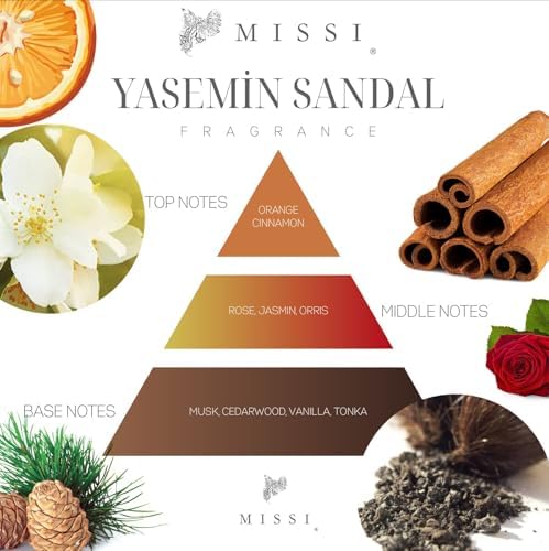 6'lı Yasemin Sandal Kokulu Bitkisel Tealıght Mum Seti