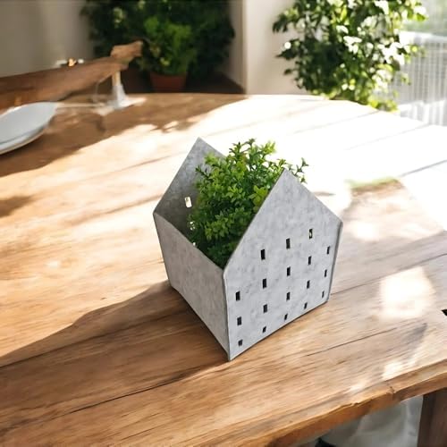 Dekoratif Keçe Saksı ve Organizer Sepet – Gri, 20x20x25 cm, 3 mm Kalınlıkta Çok Amaçlı Keçe Saklama Kutusu (1 adet)