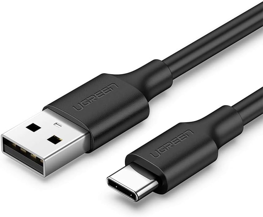 2.0 A USB-A & USB-C & Şarj ve Data Kablosu, 50 Santimetre, Siyah, 60115