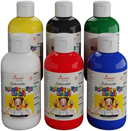 Ana Renkler Parmak Boyası 6'lı Set 6x250gr