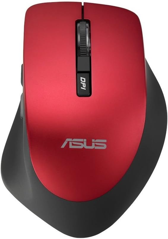Asus WT425 Kablosuz Optik Sessiz Tıklama Özellikli Kırmızı Mouse