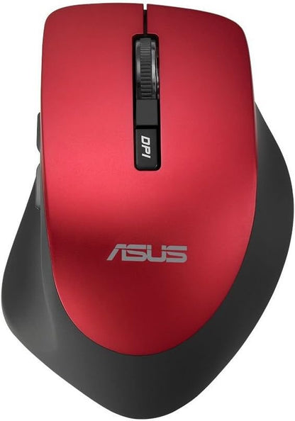 Asus WT425 Kablosuz Optik Sessiz Tıklama Özellikli Kırmızı Mouse