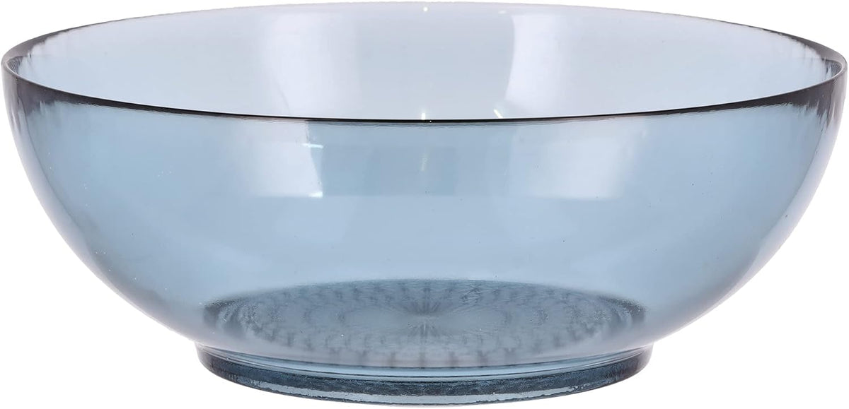BITZ Kusintha Salata Kasesi, Büyük Cam Kase, Çap 24 cm, Mavi