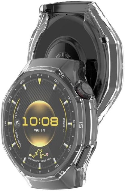 Watch GT6 Pro 46mm için 360° Kasa Koruyucu Yumuşak TPU Kılıf Dokunmatik ve Netliği Etkilemeyen Darbelere Karşı Watch GT6 Pro 46mm Ekran Koruyuculu Kılıf (Şeffaf)