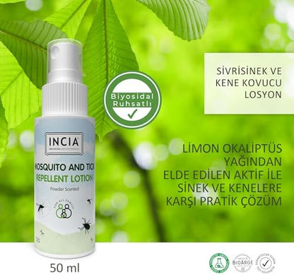 Sivrisinek ve Kene Kovucu Sprey Losyon Nemlendirici Tüm Vücut İçin Seyehat Boy 50 ml