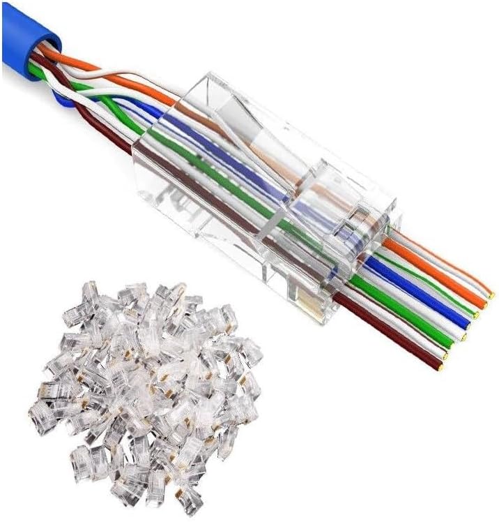 EZ RJ45 Cat6 Yeni Nesil Delikli Jack Konnektör 100 Adet