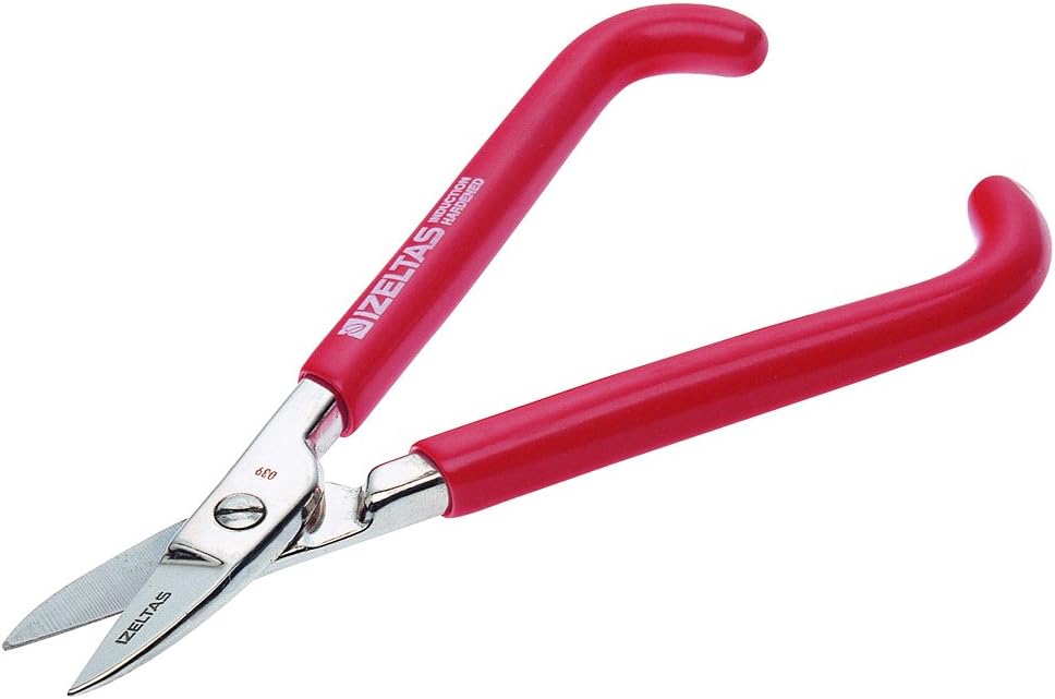 İzeltaş 6800270180 Kuyumcu Makası, Kırmızı/Krom, 180 Mm, Düz