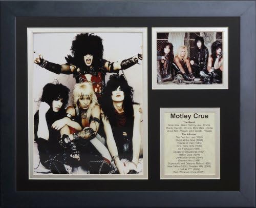 Efsaneler Ölüm Asla Motley Crue Çerçeveli Fotoğraf Kolajı, 35,6 cm