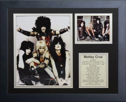 Efsaneler Ölüm Asla Motley Crue Çerçeveli Fotoğraf Kolajı, 35,6 cm