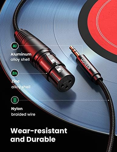 3.5mm to XLR Mikrofon Ses Kablosu Örgülü 2 Metre