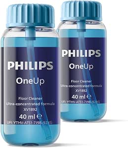 Philips OneUp Zemin Temizleyici – Elektrikli Mop Performansını Optimize Eder, Kolay ve Hassas Dozlama Sağlar, 40 Kullanıma Kadar Ultra Konsantre, 3 Deterjan Şişesini Değiştirir (XV1892/02)