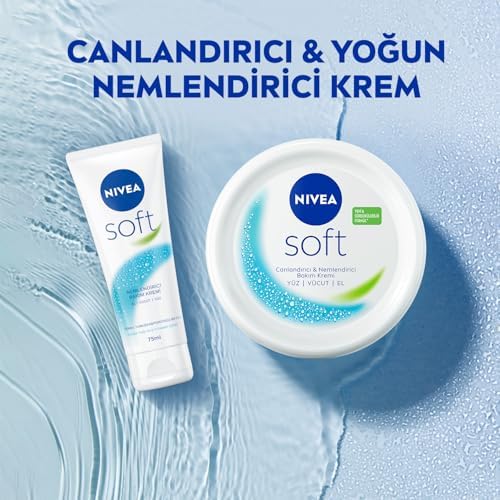 Soft Nemlendirici Bakım Kremi 100 ml, El,Yüz,Vücut Kremi, 48 Saat Nemlendirme,Jojoba Yağı,E Vitamini,Paraben İçermez