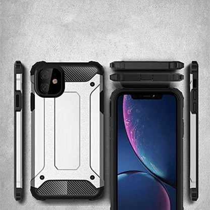 Apple iPhone 11 ile Uyumlu Kılıf Çİft Katman Koruyucu Crash Military Tank Kılıf - Gold