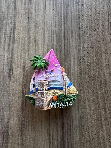 Antalya Buzdolabı Magneti, Renkli Dekoratif Şehir Temalı El Yapımı Turistik Hediyelik Eşya