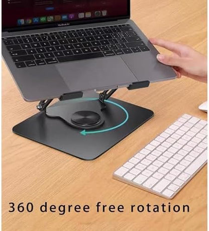 Daytona ZR-110 B Alüminyum 360 Derece Dönen Tabanlı Katlanabilir Taşınabilir Laptop Standı (Koyu Gri)