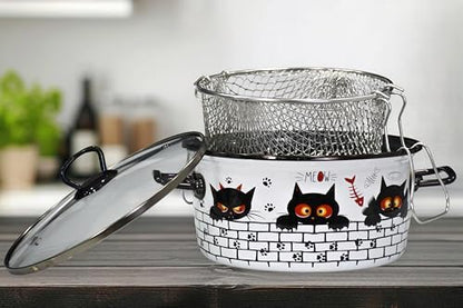 Cat Emaye Kızartma Tenceresi 22 cm