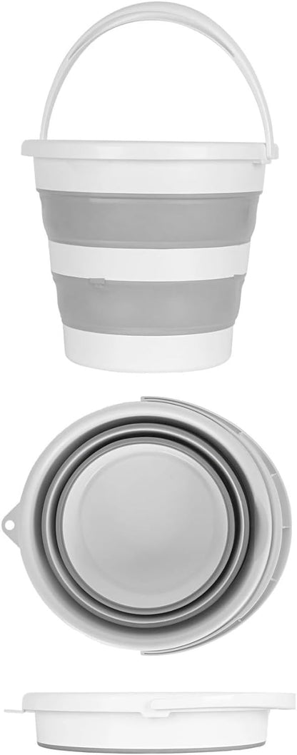 Katlanabilir Yer Kaplamayan Temizlik Kovası 13 Litre, Banyo, Mutfak ve Temizlik İçin Katlanabilir Kova, Akordiyon Kova