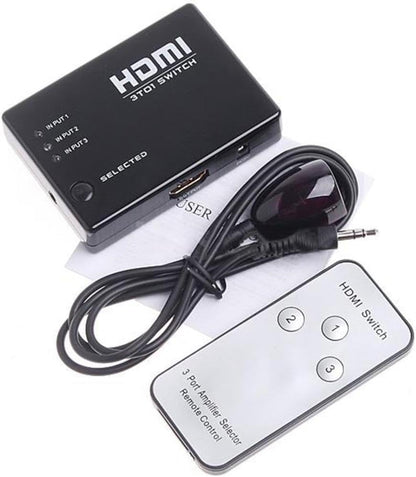 3 Port Hdmi Switch Çoklayıcı Çoğaltıcı Kumandalı