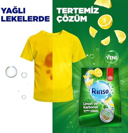 Toz Çamaşır Deterjanı Limon ve Karbonat Renkliler ve Beyazlar İçin 1,5 KG