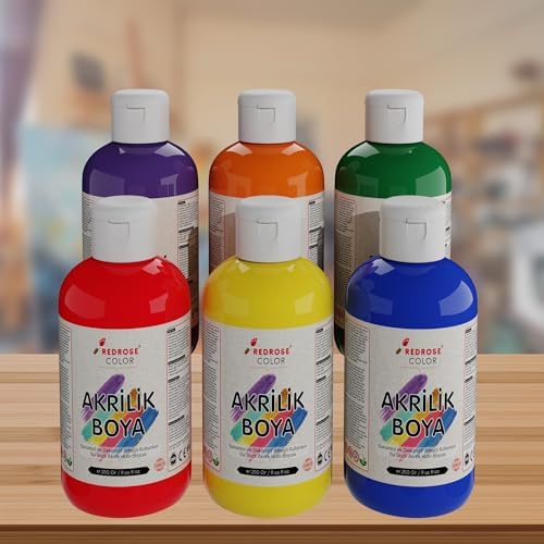 Ara Renkler Akrilik Boya 6'lı Set 6x250 gr