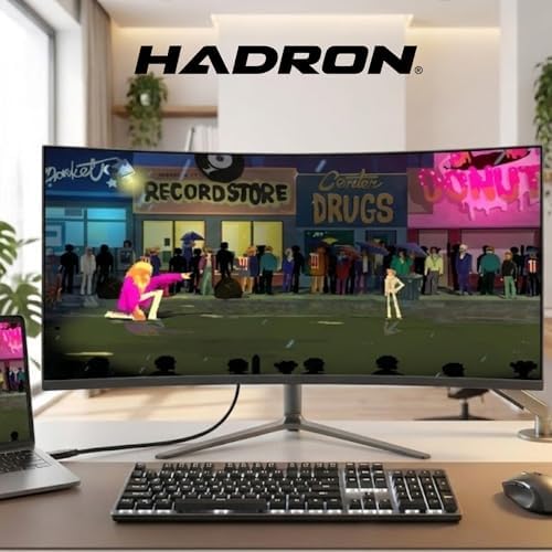 Hadron Type-C to DisplayPort Kablo - 8K 60Hz / 4K 144Hz Destekli, 1.8 Metre, Thunderbolt 3/4 Uyumlu, MacBook, iPad ve Yeni Nesil Laptoplar için DP Dönüştürücü Görüntü Kablosu (Siyah)