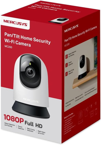 MC200 | 1080p Güvenlik Wi-Fi Kamerası | 360° Görüş | Gece Görüşü | Akıllı Hareket & Kişi Algılama | Çift Yönlü Ses | microSD & Bulut Depolama | SmartThings, Alexa, Google Assistant Uyumlu