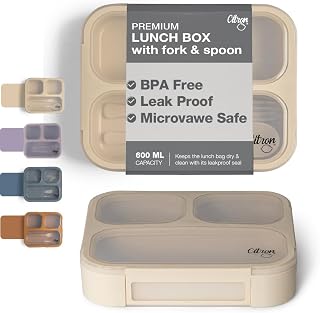 Citron Citron Çatal ve Kaşıklı Bento Beslenme Kutusu Seti - Beige 1061015