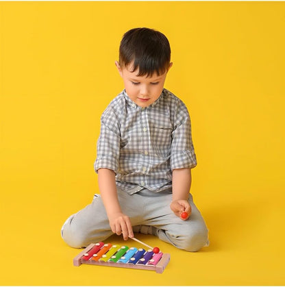 Circle Toys Eğitici Ahşap Ksilofon – 8 Tonlu Renkli Müzik Oyuncağı
