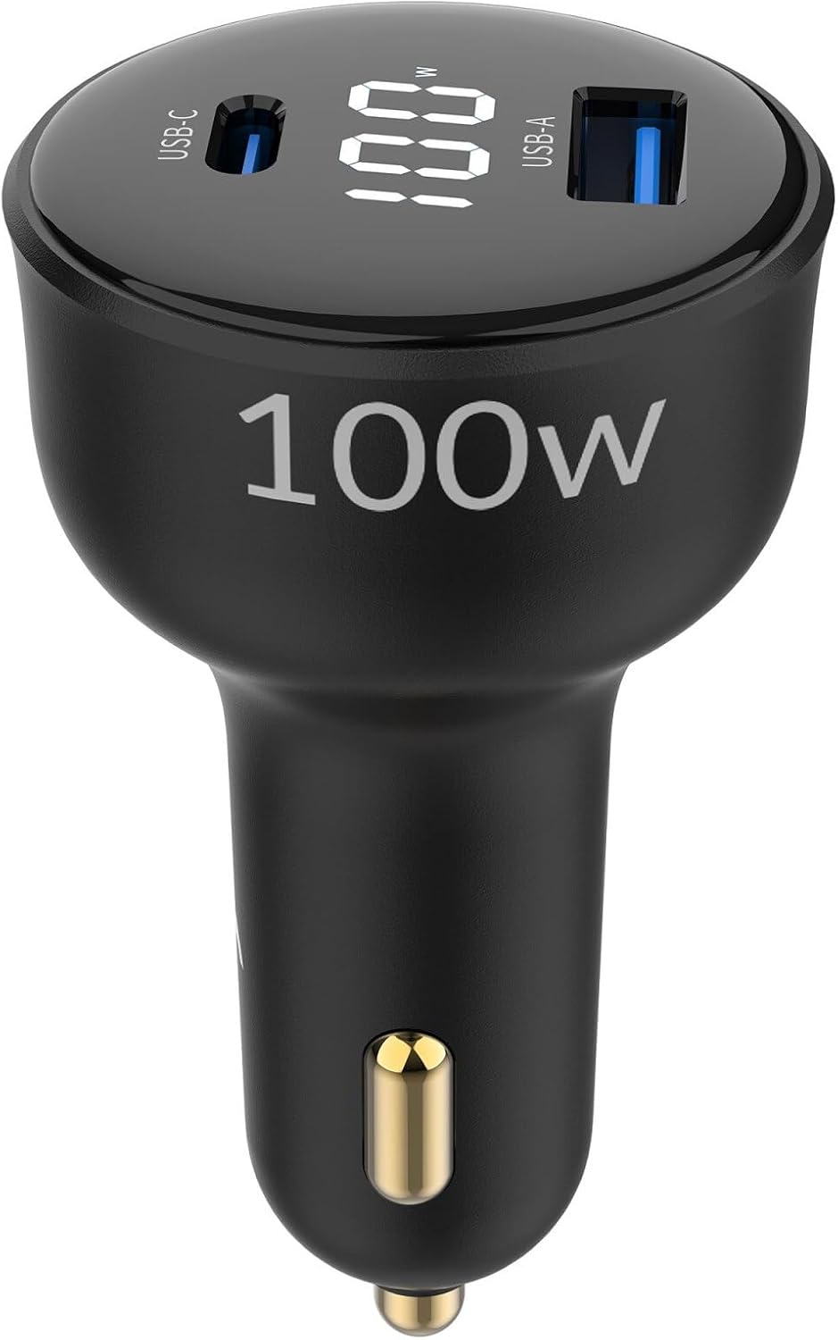 Juo 100W Led Ekranlı Type-C + USB-A Araç Şarj Aleti iPhone & Android & Notebook Araç içi Şarj Cihazı