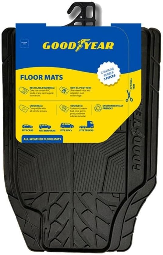 Goodyear Evrensel 3D Derin Tepsi Araba Kauçuk Paspaslar
