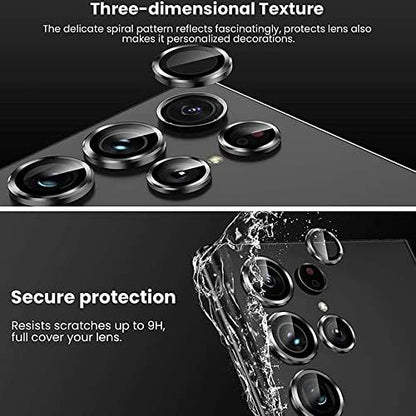Galaxy S23 Ultra ile uyumlu Kamera Lens Koruyucu Ineffable Kamera Lens Koruma Gümüş