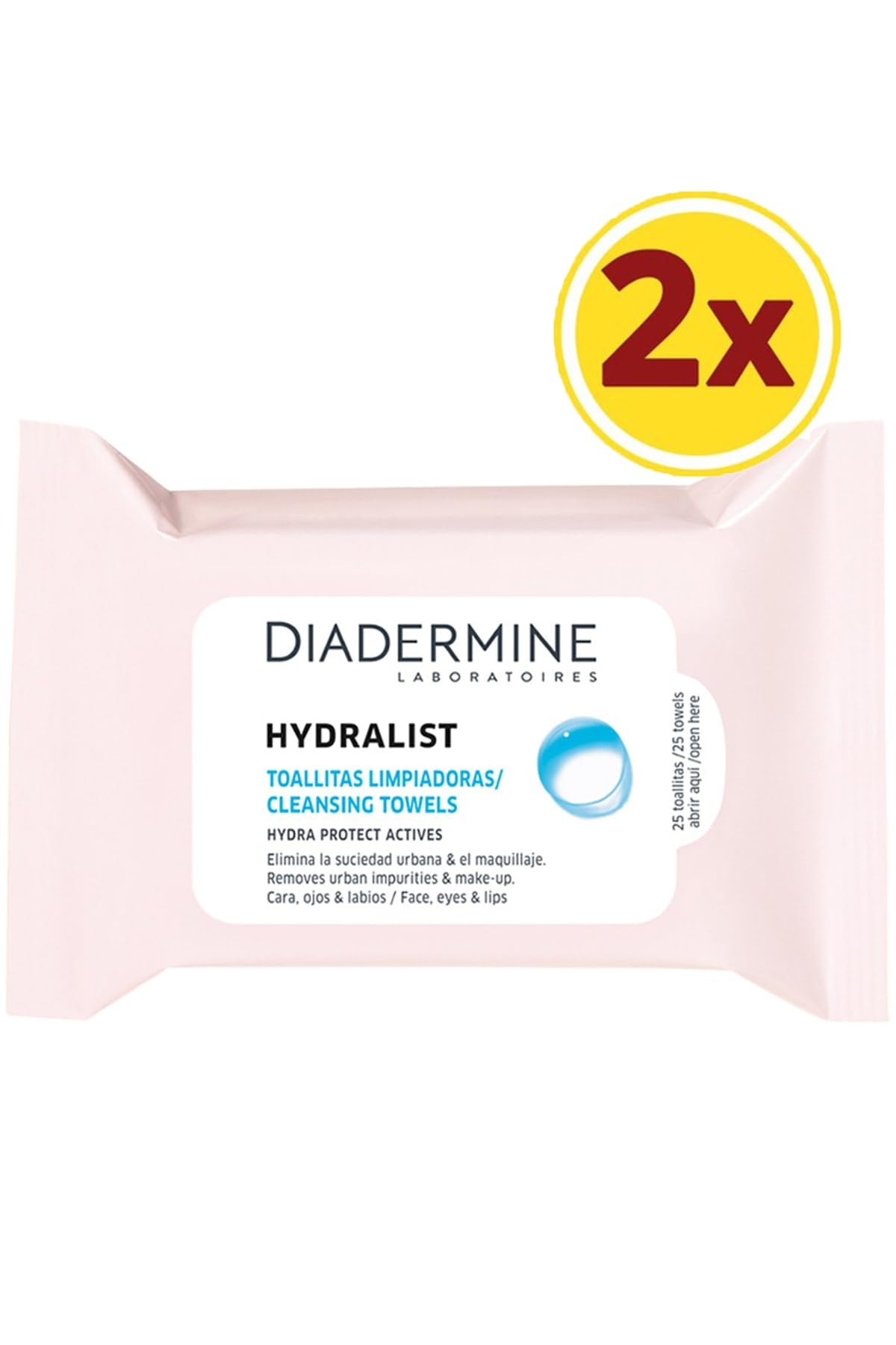 Diadermine Hydralist Yüz Temizleme Mendili, 25'li, 2 Adet