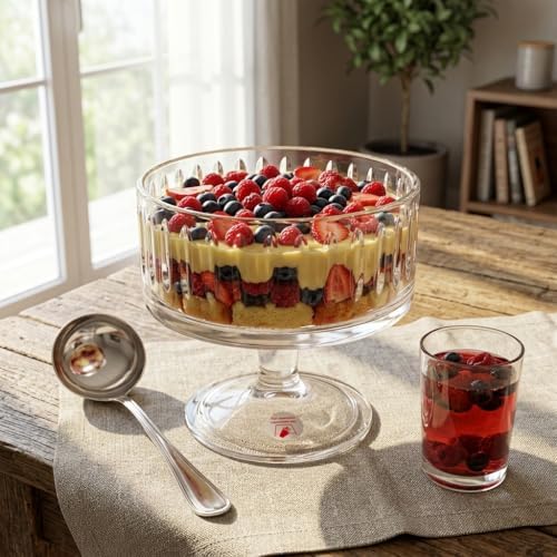 Pupa Model El Yapımı Ayaklı Cam Sunum Kasesi - Üfleme Cam Şeffaf Salata, Meyve ve Meze Kasesi (11.5x13.5 cm)