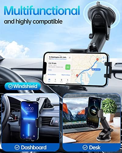 SKBSD Cep Telefonu Tutucu Araç Telefonu Tutucu Araba için [Kararlı Sürüm ve Asla Wobble] Araba Cep Telefonu Montaj Vantuz Tutucu Smartphone Montaj Araba iPhone Mate LG