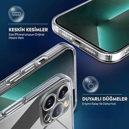 Apple İPhone 11 Pro Max Kamera Korumalı Şeffaf Silikon Kılıf
