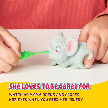 Little Live Pets - Mama Surprise Minis. Feed and Nurture a Lil' Mouse Inside Their Hutch so she can be a Mama. She has 2, 3, or 4 Babies with Surprise Accessories to Dress Up The Babies