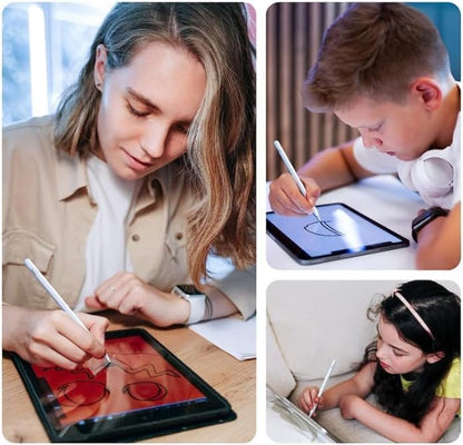 Tablet Kalemi iPad Uyumlu – Stylus Kalem, Avuç İçi Reddetme & Eğim Özelliği, Hassas Yazım, 2 Yedek Uç Dahil, iPad Pro/iPad Mini/iPad Air