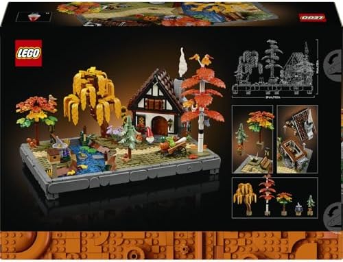 Sonbahar Bağ Evi Bahçesi 11372 – Yetişkinler için Huş, Salkım Söğüt, Mavi Ladin ve Akçaağaç ile Mevsimlik Çiçekler İçeren Yaratıcı Model Yapım Seti, Dekoratif Hediye Fikri (1102 Parça)