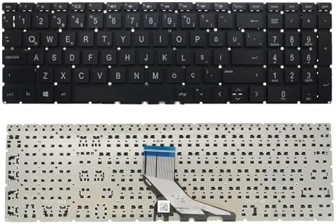 Notebook Klavye - Siyah-Işıksız - Pavilion - 15-da0xxx, 15-da1xxx, 15-db0xxx, 15-db1xxx, 15-dk0xxx, 15-dk1xxx, 15-dr0xxx, 15-dr1xxx, 15-ds0xxx, 255 G9 9m3g7at Muadili ile uyumlu - HP-120