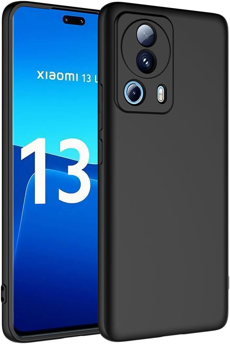 Xiaomi Mi 13 Lite ile Uyumlu Kılıf Kadife iç Yüzeyli Silikon Mi 13 Lite ile Uyumlu Z-Mara Lansman Vieri Kılıf (SİYAH)