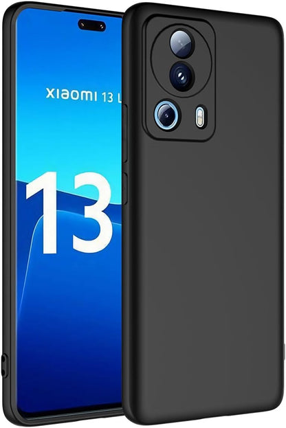 Xiaomi Mi 13 Lite ile Uyumlu Kılıf Kadife iç Yüzeyli Silikon Mi 13 Lite ile Uyumlu Z-Mara Lansman Vieri Kılıf (SİYAH)