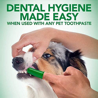 Best Vet’s Best™ Kedi ve Köpekler için Silikon Başlıklı Parmak Diş Fırçası