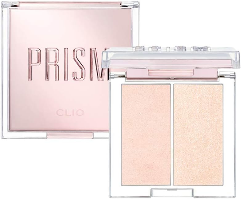 CLIO PROFESSIONAL İnci Tanecikli Yoğun Işıltı Sağlayan 2’li Highlighter Prism Highlighter Duo (01 Cream Fizz)