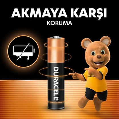 BASIC AAA Alkalin İnce Kalem Pil (8'li Paket) – 1,5V – Daha Uzun Ömürlü – Günlük Cihazlar için Güvenilir Güç – Plastik İçermeyen Ambalaj - MN2400
