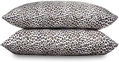 Betsey Johnson Betseys Leopar Saten Çarşaf Seti, King