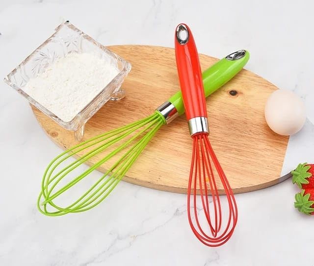 Büyük Boy Silikon Çırma Teli,Silikon Çırpıcı,Yumurta,Ayran Ve Pasta İçin Çırpma Teli (2)