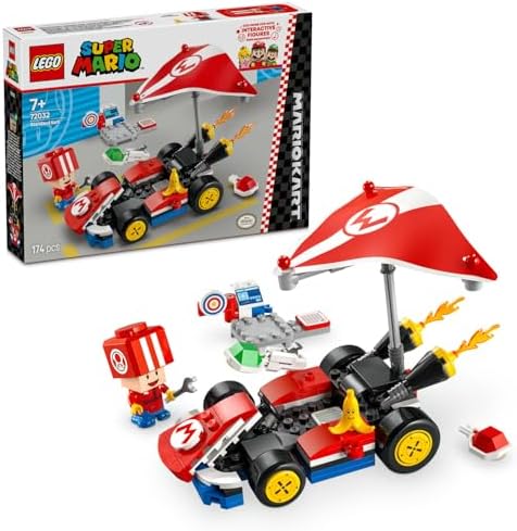 Super Mario: Mario Kart – Standart Kart 72032, 7 Yaş ve Üzeri Erkek ve Kız Çocukları için Yaratıcı Oyuncak Yapım Seti, Toad Figürü ve Fazlası, Doğum Günü Hediyesi (174 Parça)